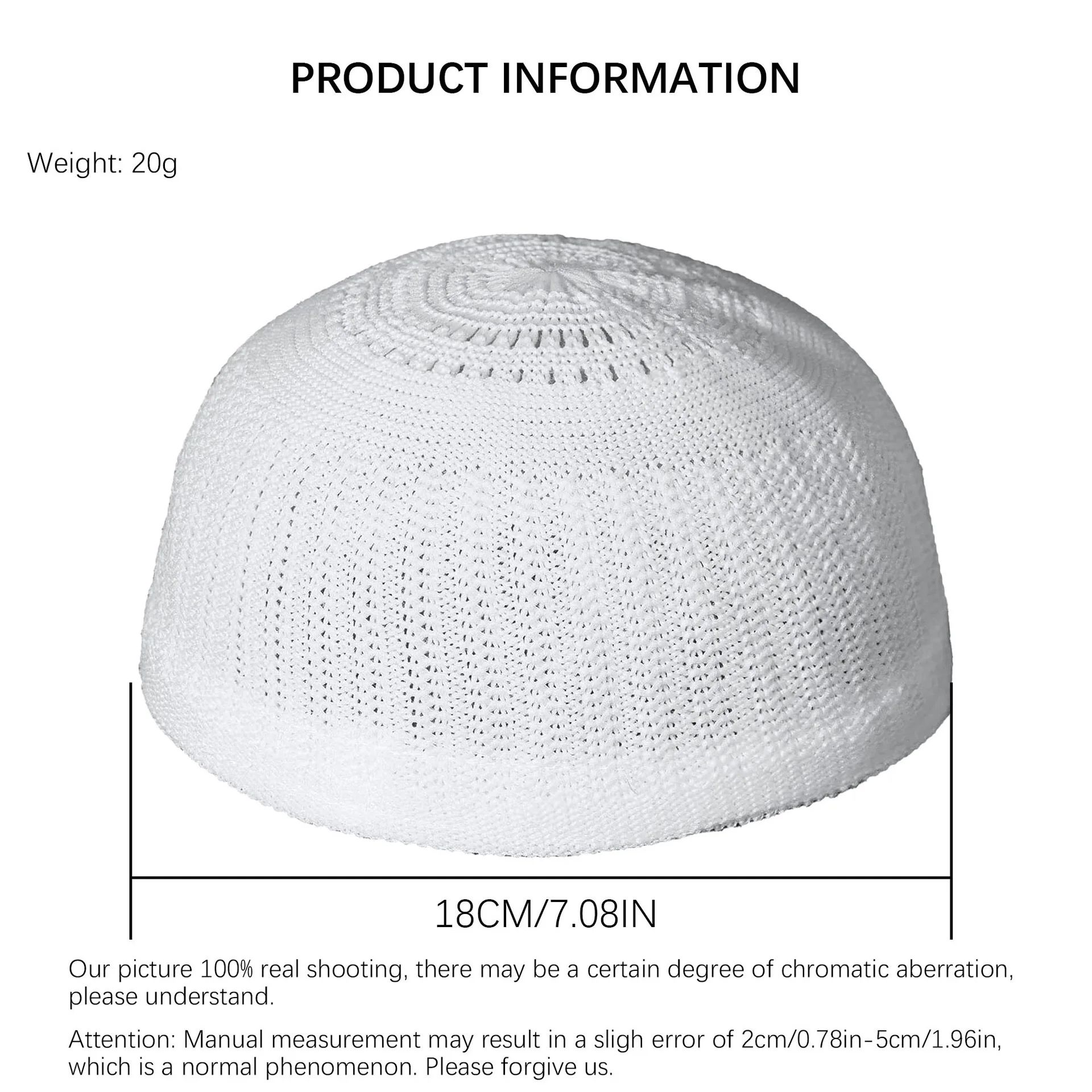 2 pcs muslin sapkák számára férfiak colthing freeshipping Horgol kötött Fejfedő Adó termékek Ostoba liba kufi Iszlám kippah Hidzsáb Gyapot Új 0735