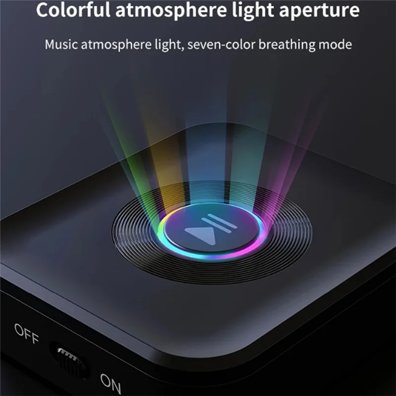 【Superdeals】 Ricevitore audio wireless Adattatore per musica stereo con luce colorata per jack da 3,5 mm Altoparlante per auricolari Supporto per PC Scheda TF