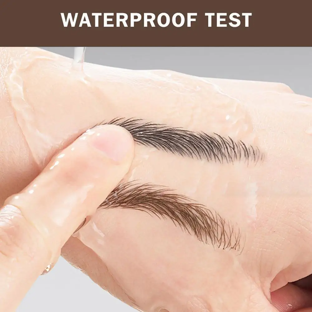 Wodoodporny pisak do brwi, długotrwały, wielozębny, 4D, odporny na rozmazywanie, do makijażu brwi w stylu \"wild brow\", odcień włosia.