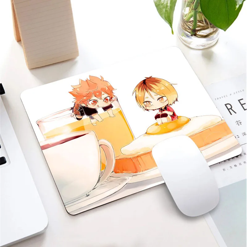 Haikyuu pequeno mouse pad notebook teclado tapete kawaii computador mesas mousepad gamer tapetes anime bonito acessórios de escritório jogos