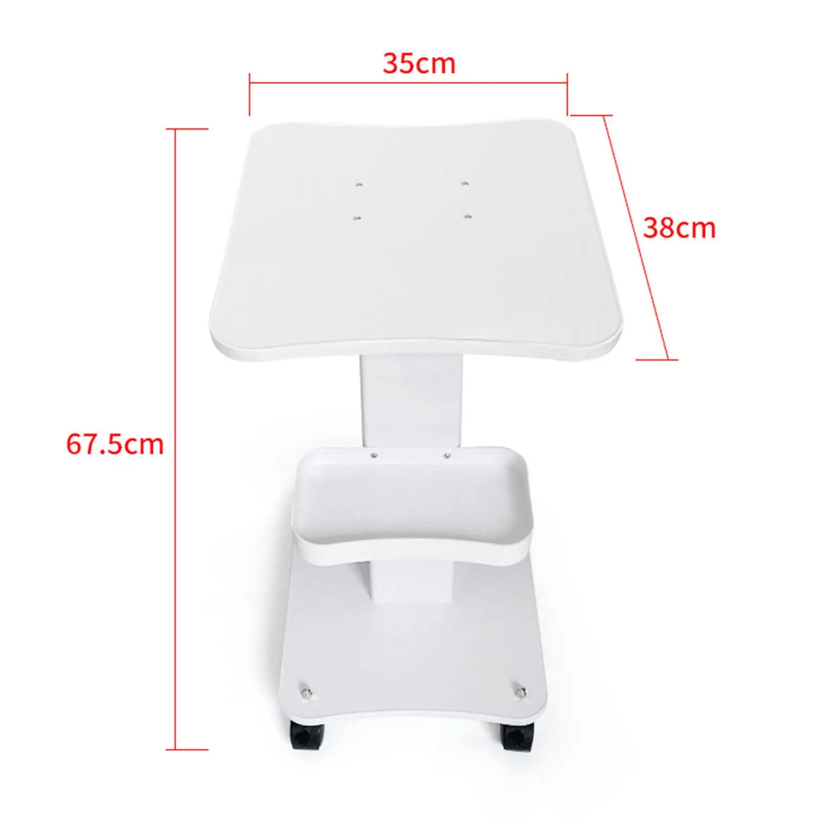 Mobile Utility Cart Salon Beauty Trolley Multifunctional Simple Assembly Portable Sturdy 360° Swivel Wheels Lab Serving Cart