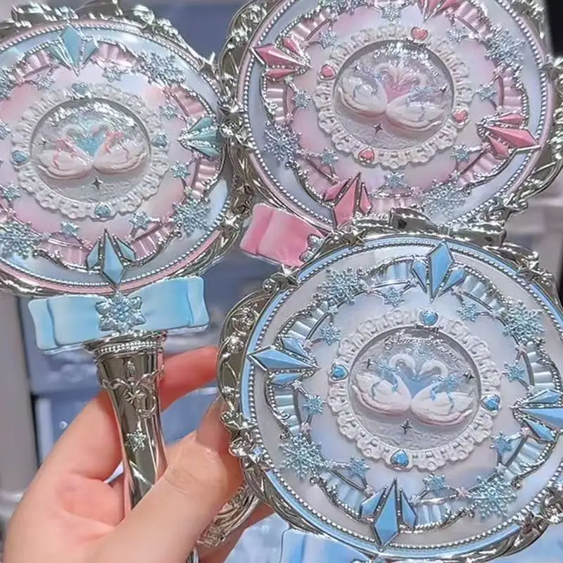 Flower KnowNew Snowflake Ballet Handheld Mirror Girl Heart Sweet and Cute Handheld Mirror Gift for Girls