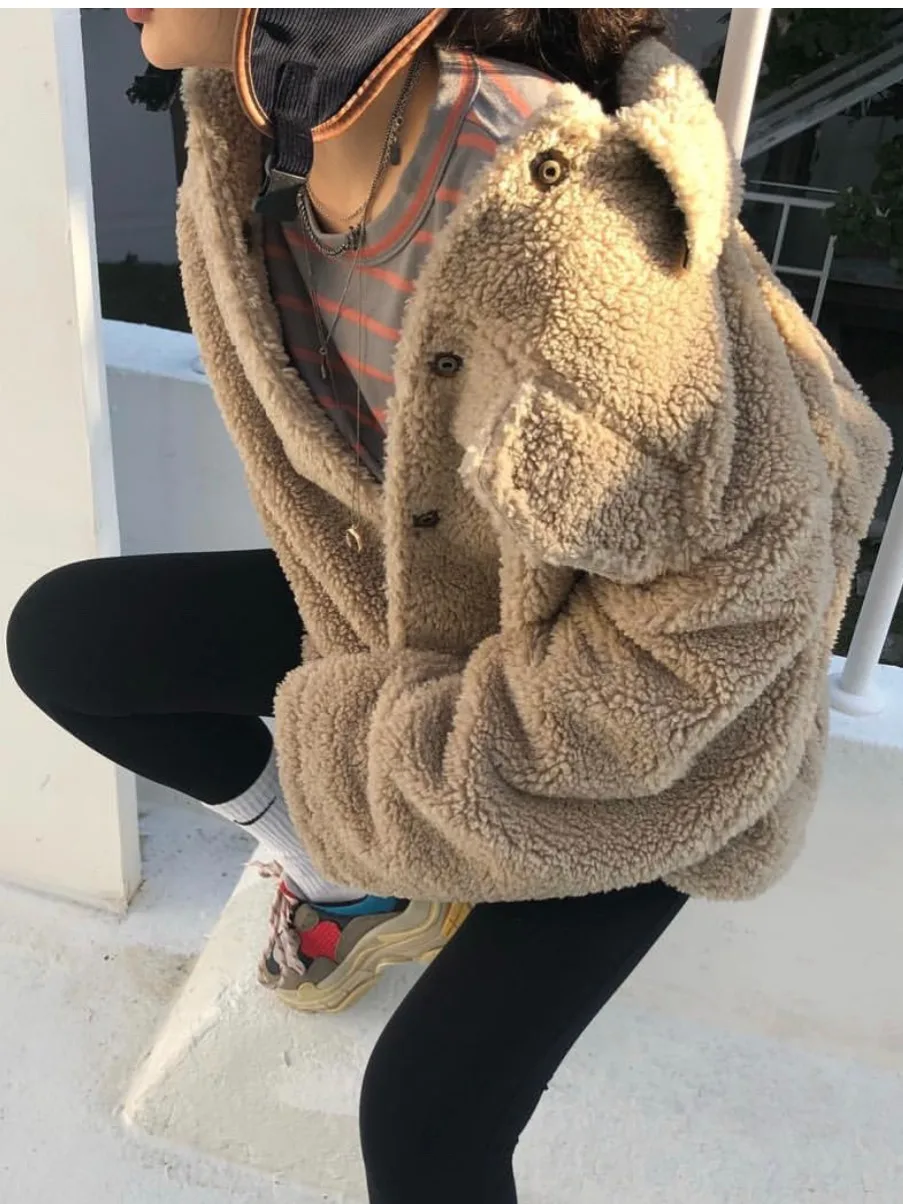 Calor sli gola de pele de cordeiro emenda algodão feminino jaet primavera outono inverno comute sle comprimento regular on-line exclusivo