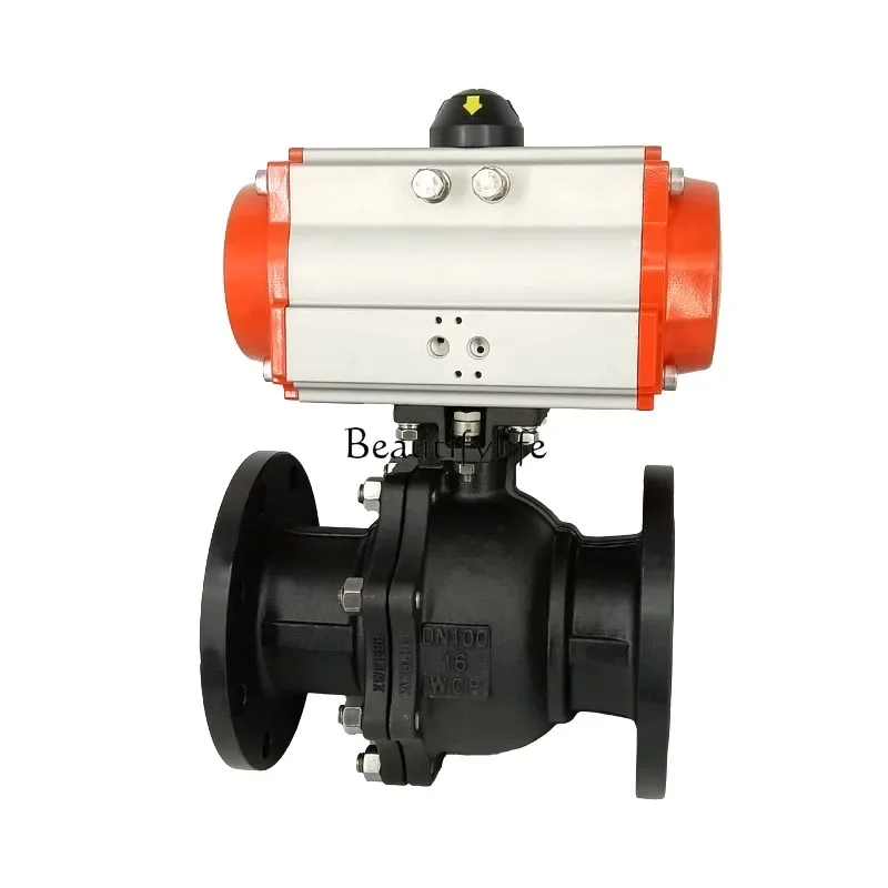 Pneumatic ball valve Q641F-16C flanged cast steel high temperature O-type quick shut-off valve