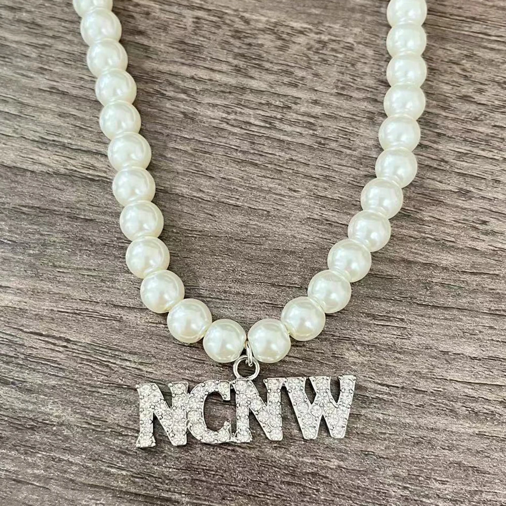 Женское ожерелье с подвеской в виде буквы NCNW, 10 мм