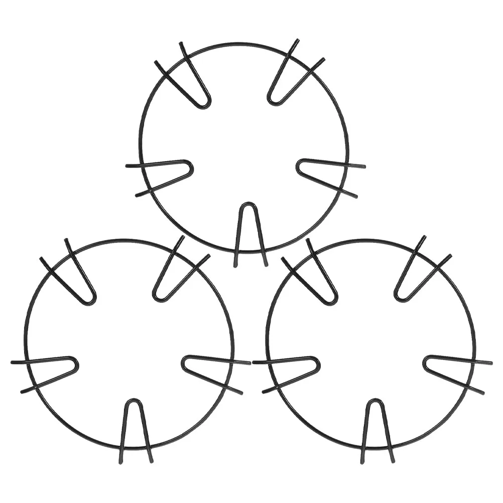 

3pcs Can Cooker Pot Pot Stand Cast Iron Boiler Rack Compact Kitchen Organizer Fits Various Sizes Egg Holder