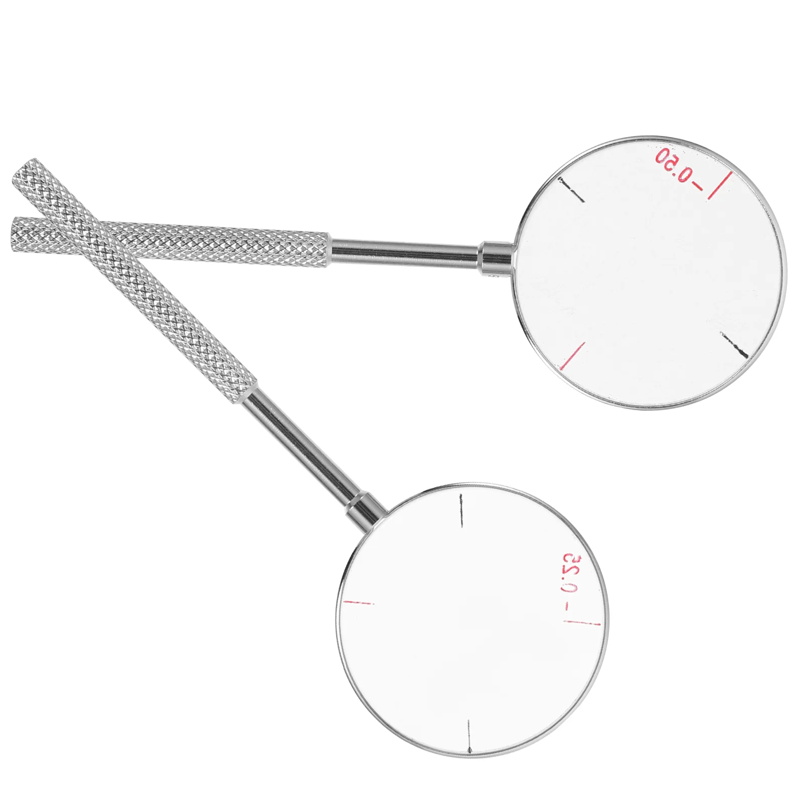 2 Pcs Cross Cylindrical Lens Vision Test Tool Optical Instruments Cylinder Diopters