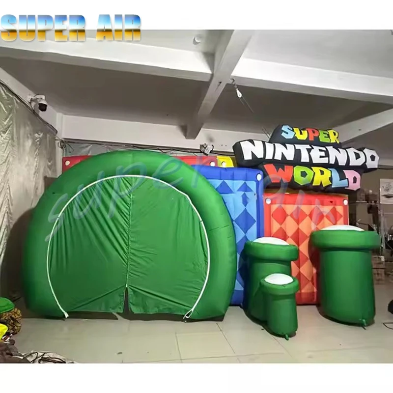 Arc gonflable de parc à thème de jeu de conception merveilleuse avec logo publicitaire pour la décoration