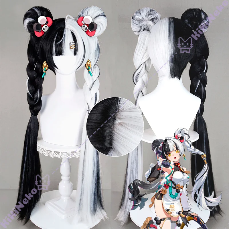 

Game Zenless Zone Zero Dialyn Cosplay Wig LiuYin Cosplay Wig Bun Form Double Ponytails For Hallowmas Party Adult Stage Role Play