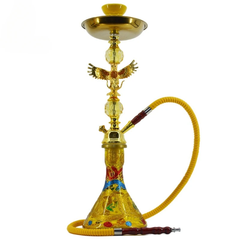 

Arab Eagle Hookah Shisha Pipe Set With Hookah Hose Ceramic Bowl Tongs Cachimba Nargile Sheesha Narguile Water Pipe Hookah