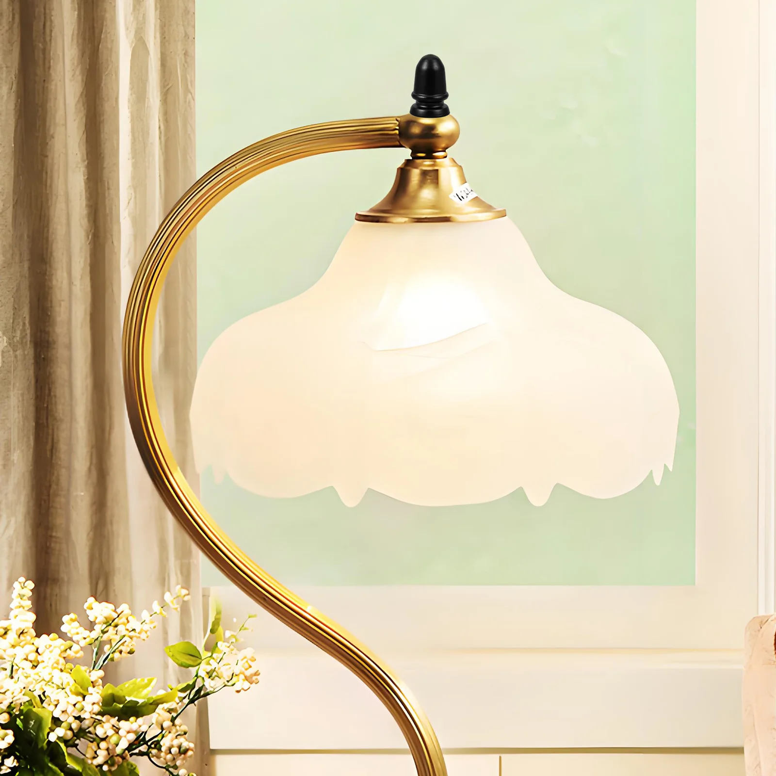 خمر نمط مصباح تيجان قبعات المسمار الزخرفية لمصابيح الطاولة مصباح معدني صنع لوازم حامل لمبة خمر #1