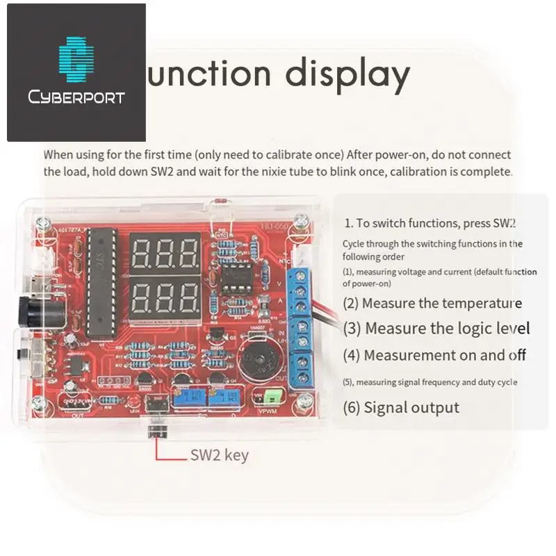 Signal Generator Multifunctional Instrument Making DIY Electronic Kit Current Temperature Detection Soldering Exercise Durable