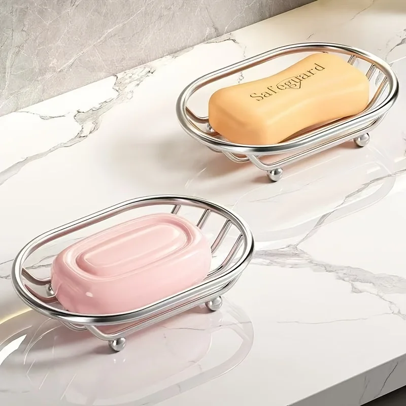 Stainless Steel Drain Soap Holder Metal Soap Dish Drainage Design Bathroom Soap Holder Shower Accessory Toilet Soap Filter Rack
