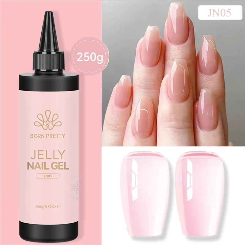 BORN PRETTY 250g 6-in-1 Gel-Nagellack Multifunktionaler Nagelspitzen-Kleber Verstärkungsnägel Super Base Top Coat Nagelverlängerung