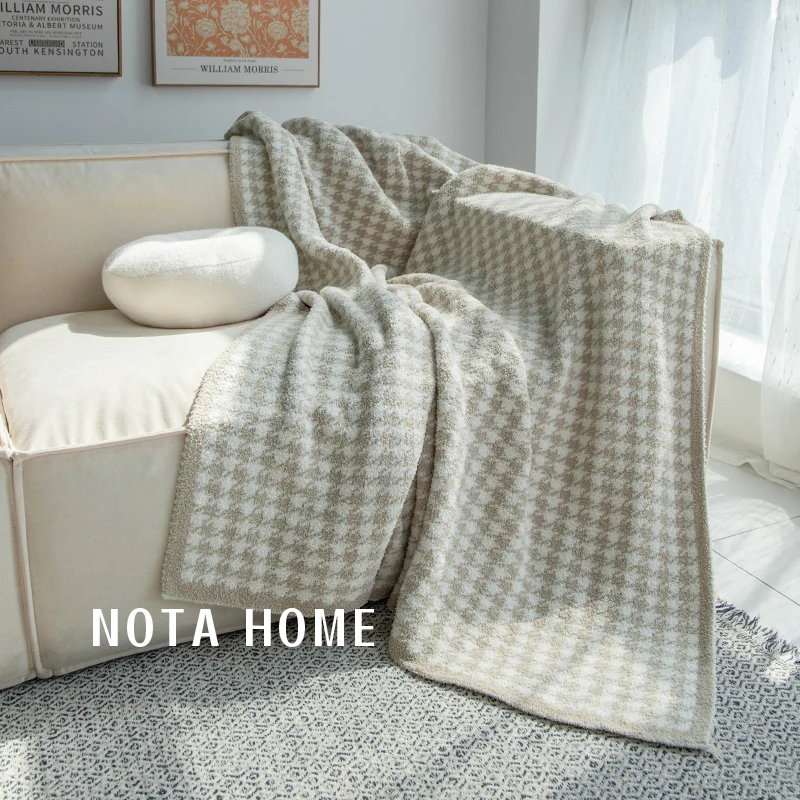 INS American Style Sofa Cover Cover Blanket Single Shawl Plaid Towel Blanket Office Air-Conditioning Blanket Lunch Break Blanket