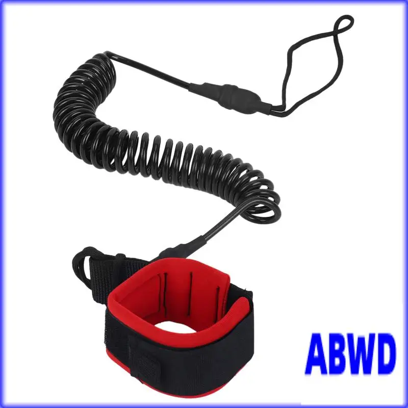 WD-3Pcs 10.6Ft الكاحل المقود تصفح ملفوف مجداف وقوف مجلس أسود بولي يوريثان مجداف مجلس القدم الساق حبل