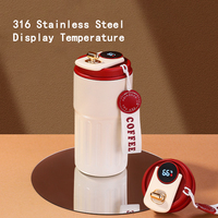 450ml New model coffee cup Smart Display Temperature 316 Stainless Steel Vacuum Coffee Cup Business Portable Thermal Mug