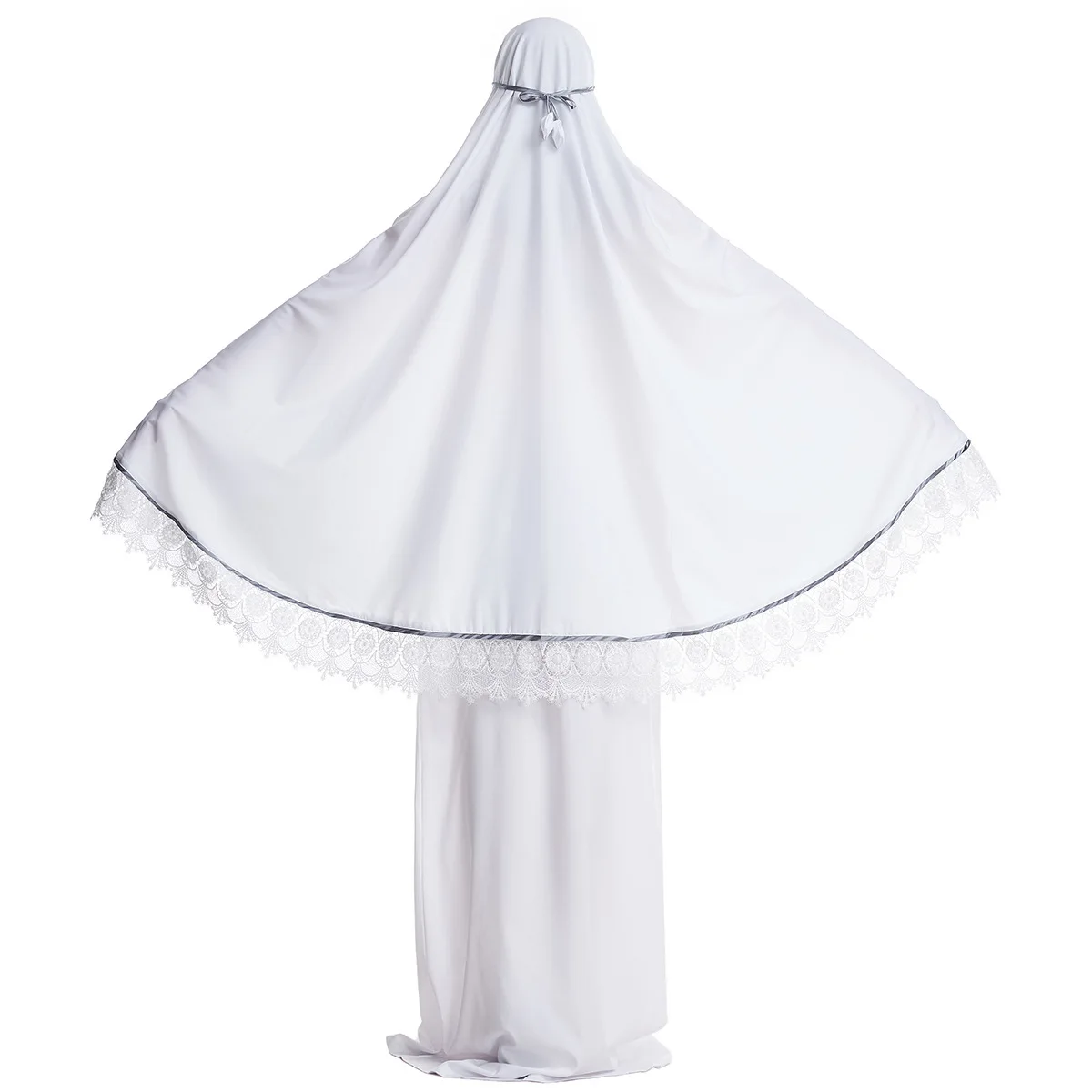 2 pièces vêtement de prière Abaya femmes musulmanes Abayas Hijab Maxi jupe ensemble turquie caftan Burqa Islam Khimar Robes Eid Robes à capuche