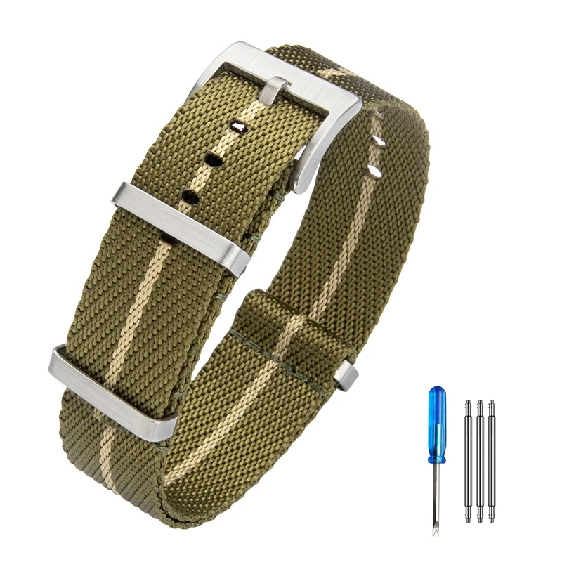20mm 22mm Geometrisches Design Nylon NATO Canvas Uhrenarmband für Herren und Damen, Gewebtes Musterband, Universelles Tudor Armband Ersatzteil – Detail 13