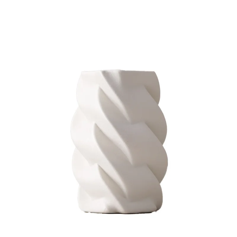 

Modern simple ins wind ceramic vase advanced sense hydroponics green plant housewarming gift living room flower arrangement simu