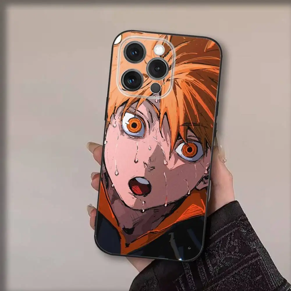 Чехол для телефона Anime S-Shoyos Hinatas для iPhone 17,16,15,14,13,12,11,Pro,Max,Plus,Air,X,XS,XR,SE,8,7,Mini,Soft Black Funda