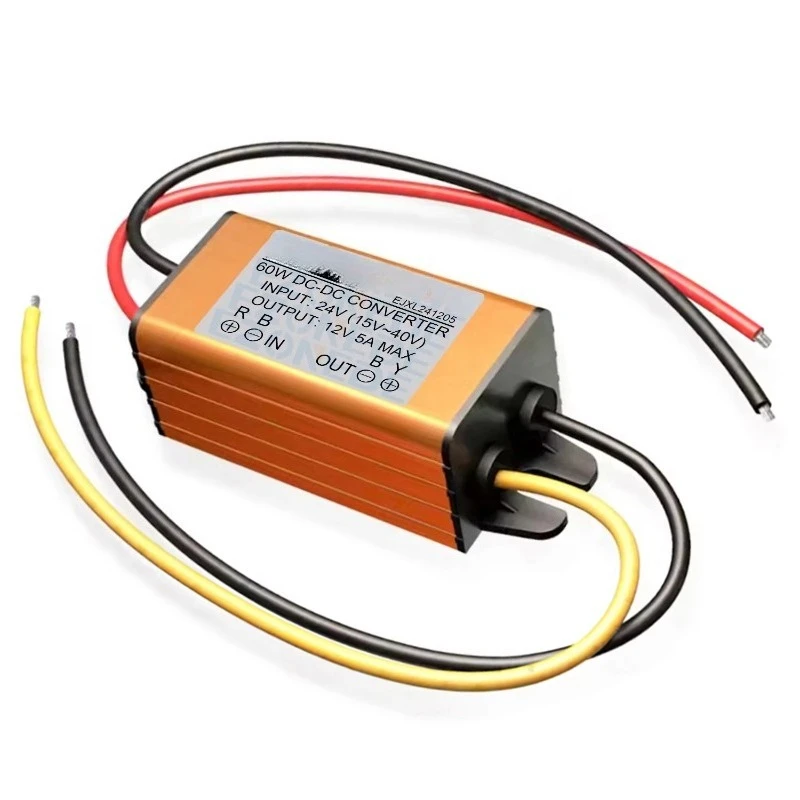 

DC to DC Converter 24V to 12V 5A 60W Step Down Buck Module Waterproof DC Voltage Regulator Volt Reducer for Golf Cart Car Truck