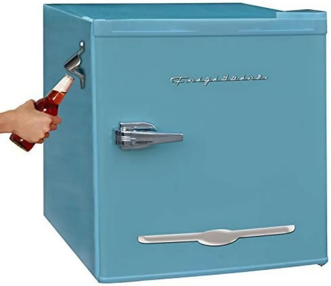 Frigidaire EFR176-BLUE 1.6 cu ft Blue Retro Fridge with Side Bottle Opener. for The Office, Dorm Room or Cabin