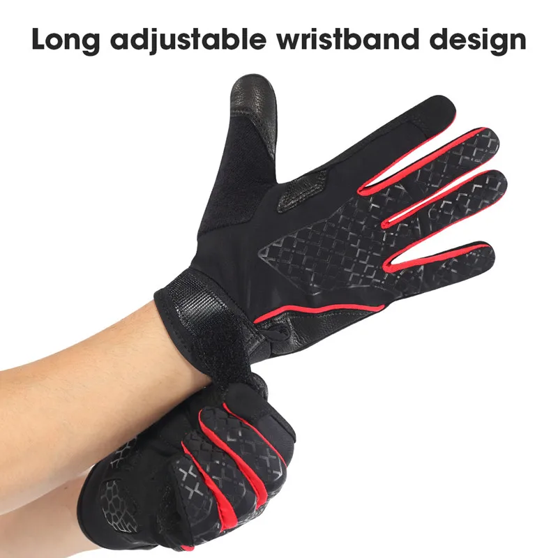 Men's Cycling Gloves Women MTB Motorcycle Accessories Shockproof Mittens Bicycle Touchscreen Breathable Full Finger Bike Gloves