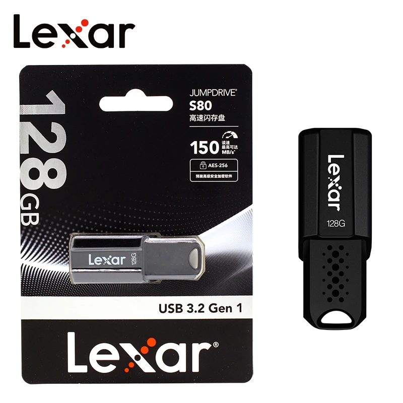 Lexar JumpDrive S80 High Speed Flash Disk USB 3.2 Pendrive 32GB 64GB 128GB 256GB Max 150Mb/s Reada 60Mb/s Write U Memory Stick