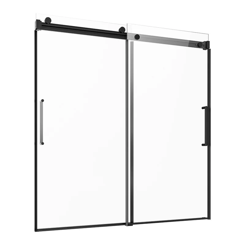 

Frameless Sliding Shower Door 56-60 in W x 60 in H Glass Panel