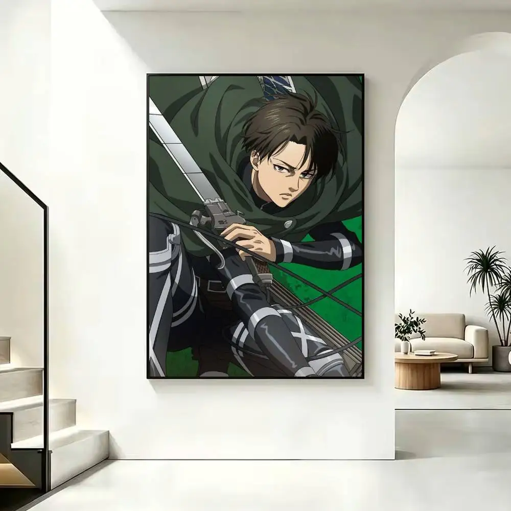 Attack on Titan Levi Ackerman Poster High Quality Dorm Living Room Aesthetic Wall Decoration Painting Stickers Gift