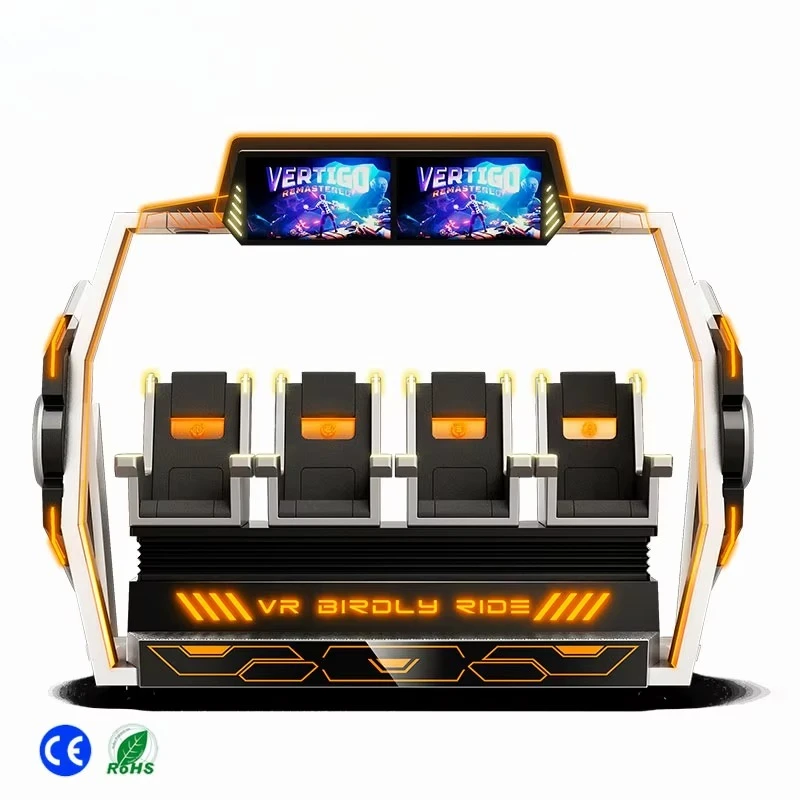9DVR Virtual Reality Arcade Games Simulator 4-Seat Motor Machine Indoor Virtual Reality Cinema PC Metal Fiberglass Materials