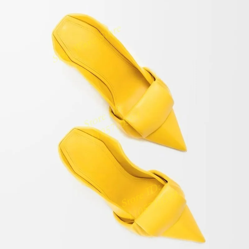 Nouvelles Arrivées – Sandales à Talons Aiguilles Torsadées Jaunes, Sexy, à Bout Pointu, Faciles à Enfiler, Style Défilé, Été 2026, Chaussures Habillées pour Femmes, Faites à la Main, Noir et Blanc