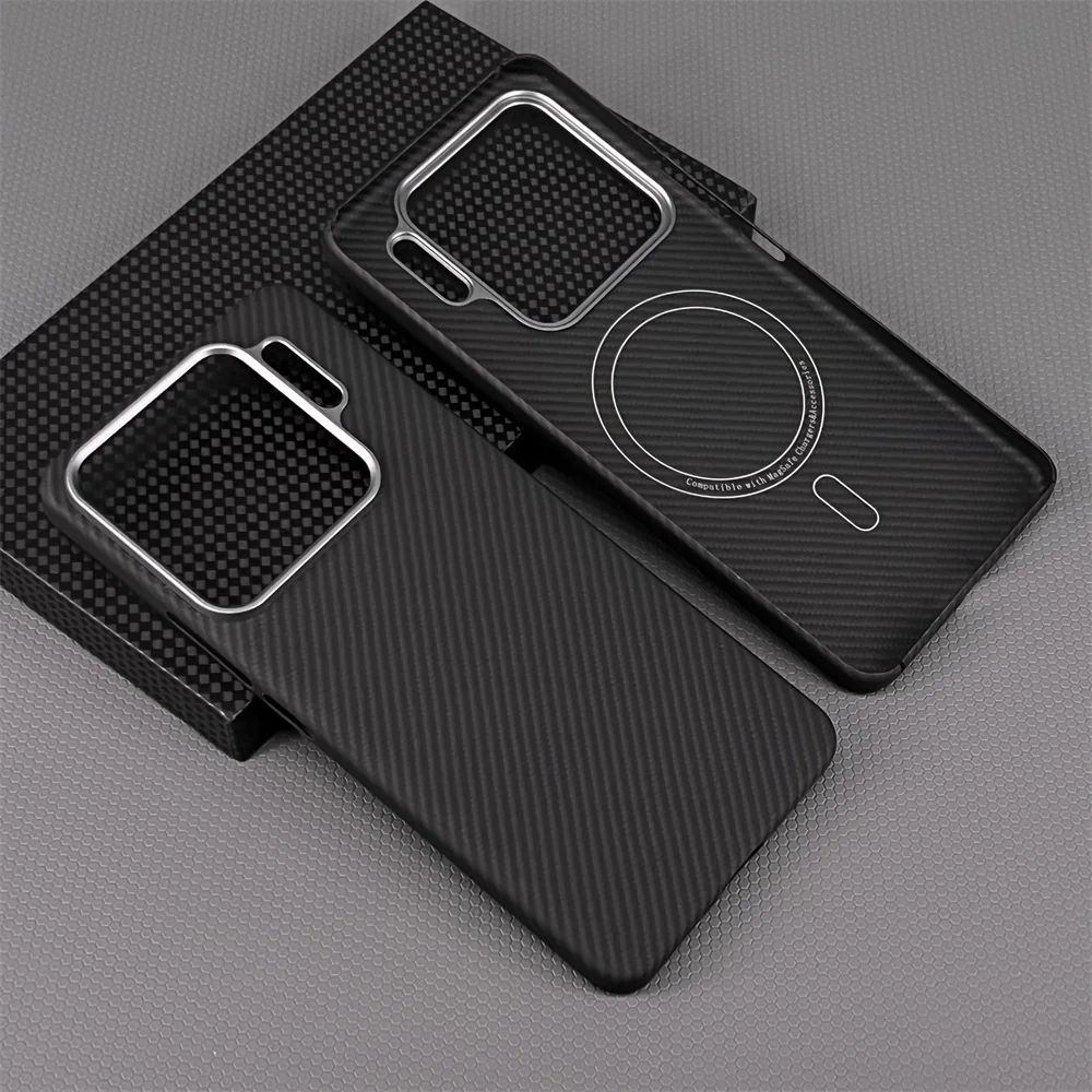 

Suitable for Xiaomi 15s Pro Kevlar phone case, aramid fiber magnetic suction lightweight anti drop protective case