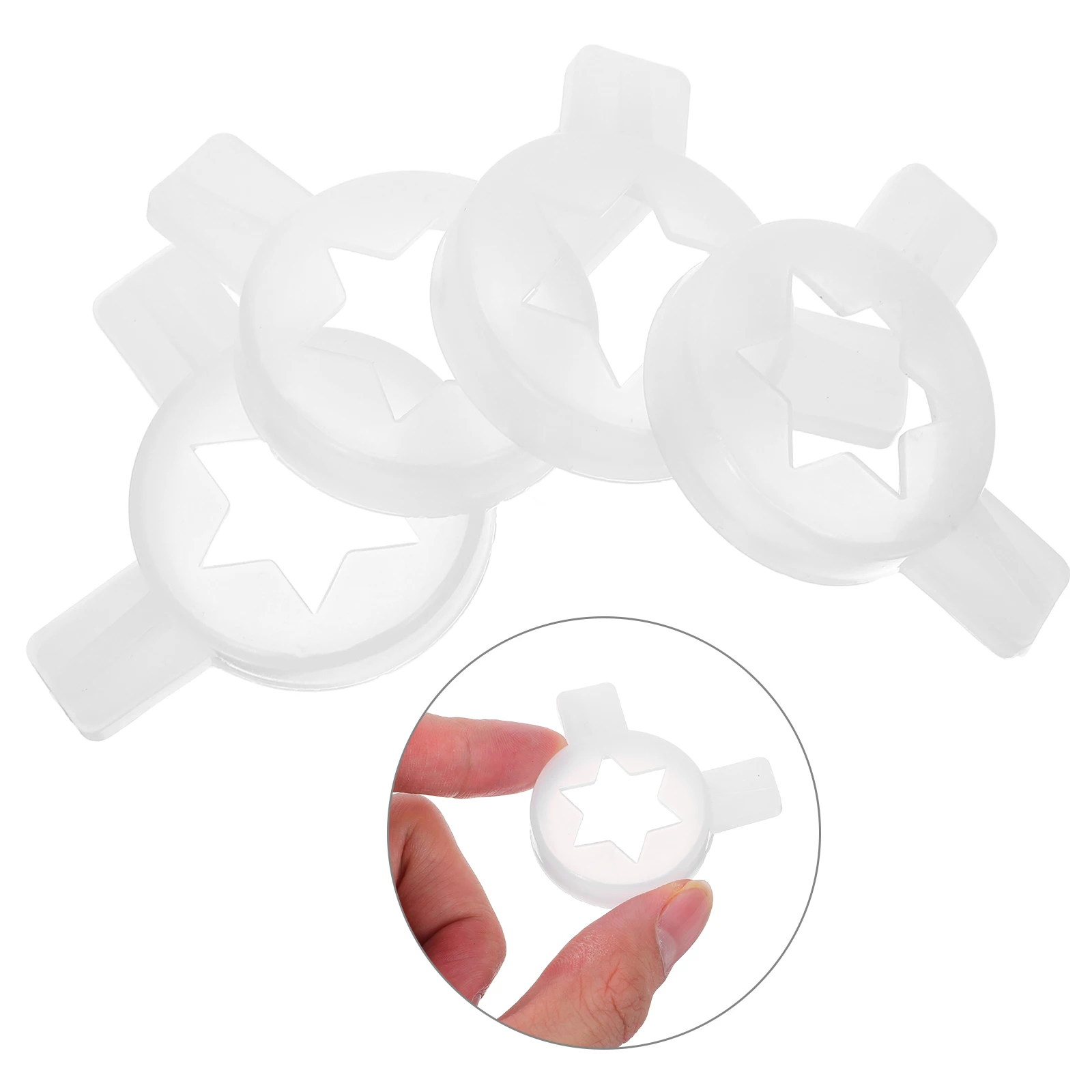 

4pcs Ice Cream Shape Nozzle Lids Modelling Caps Spare Part Replacement Cream Machines 28mm Inner Diameter