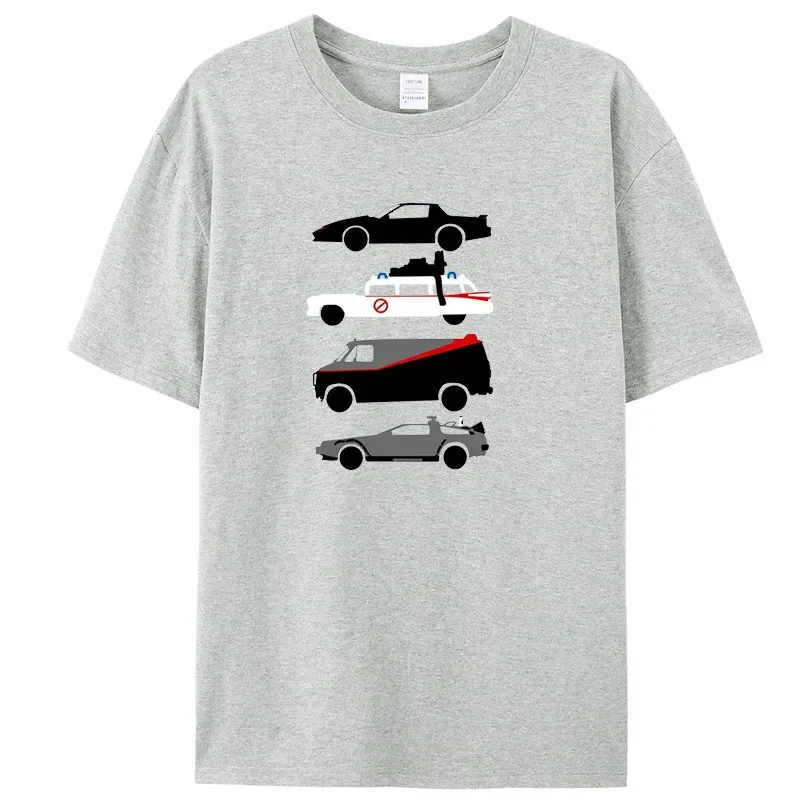 

The Car Design Men's Women's Funny Personality Oversize Loose High Quality High Street Personality Fun Cotton T-Shirt Couple Top