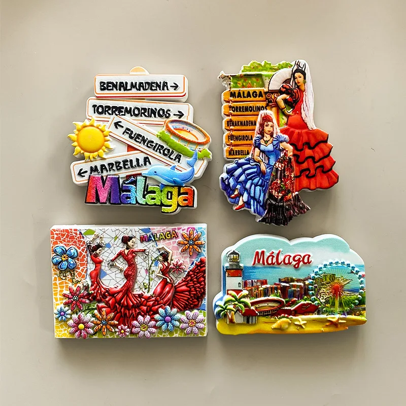 

Malaga Spain Fridge Magnets: Benalmadena/Torremolinos/Fuengirola/Marbella Directions, Refrigerator Accessories for Home Decor