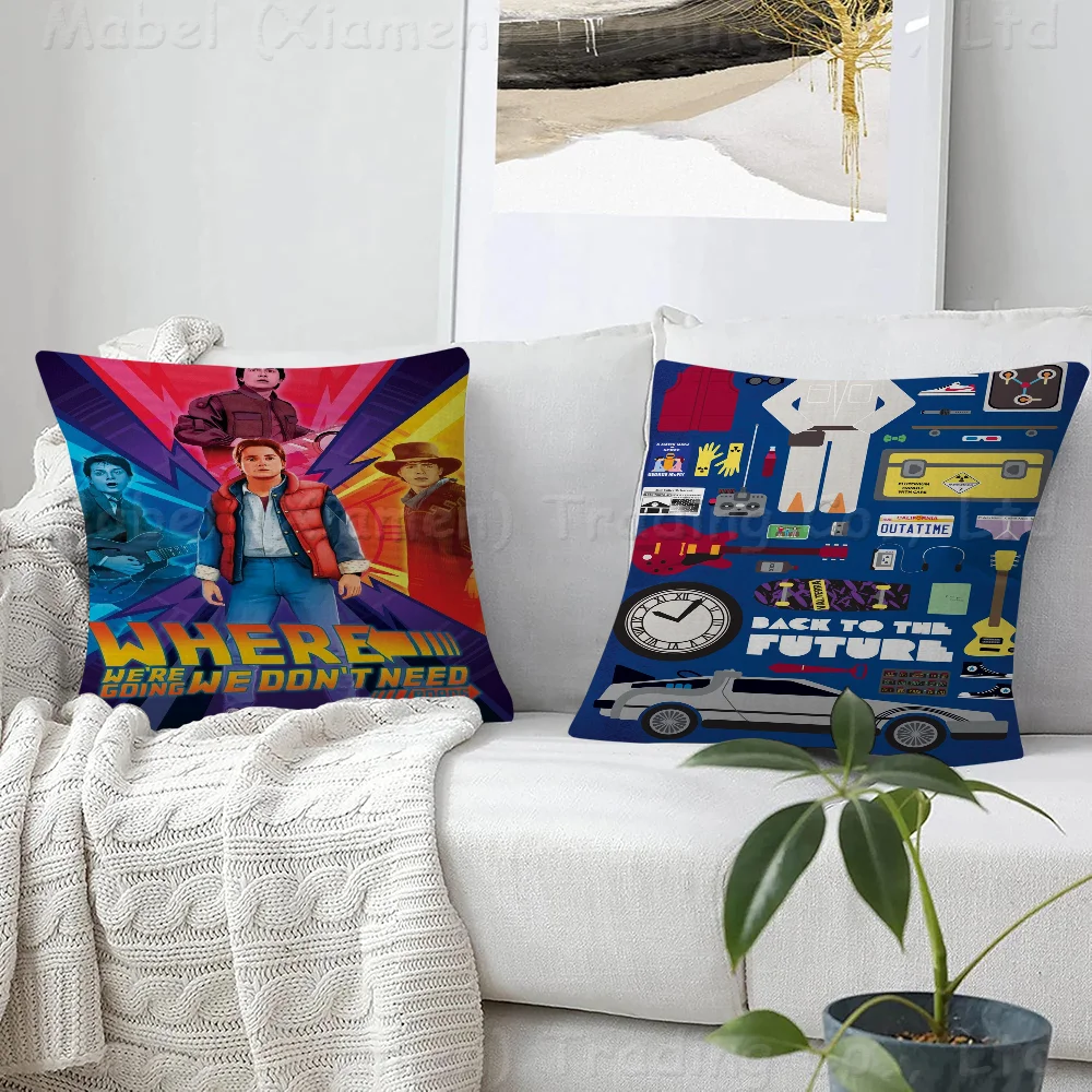 

Back To The Future Cushion Cover Car Throw Pillow Case For Sofa Car Christmas Gift 40x40cm 45x45cm