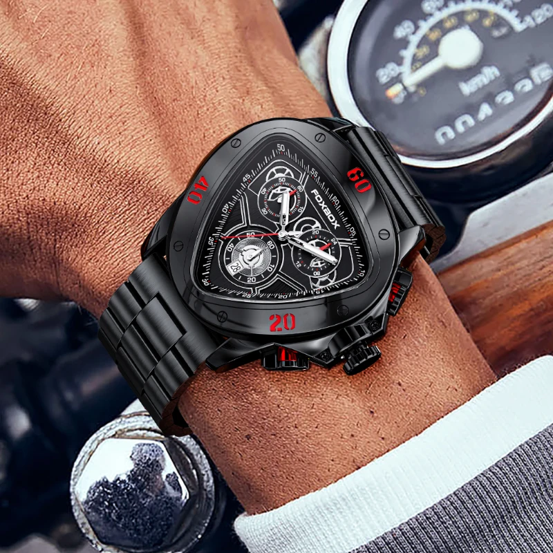 LIGE Men Big Watches Top Brand Luxury Stainless Steel Chronograph Waterproof Clock Military Sport Quartz Watch Relogio Masculino