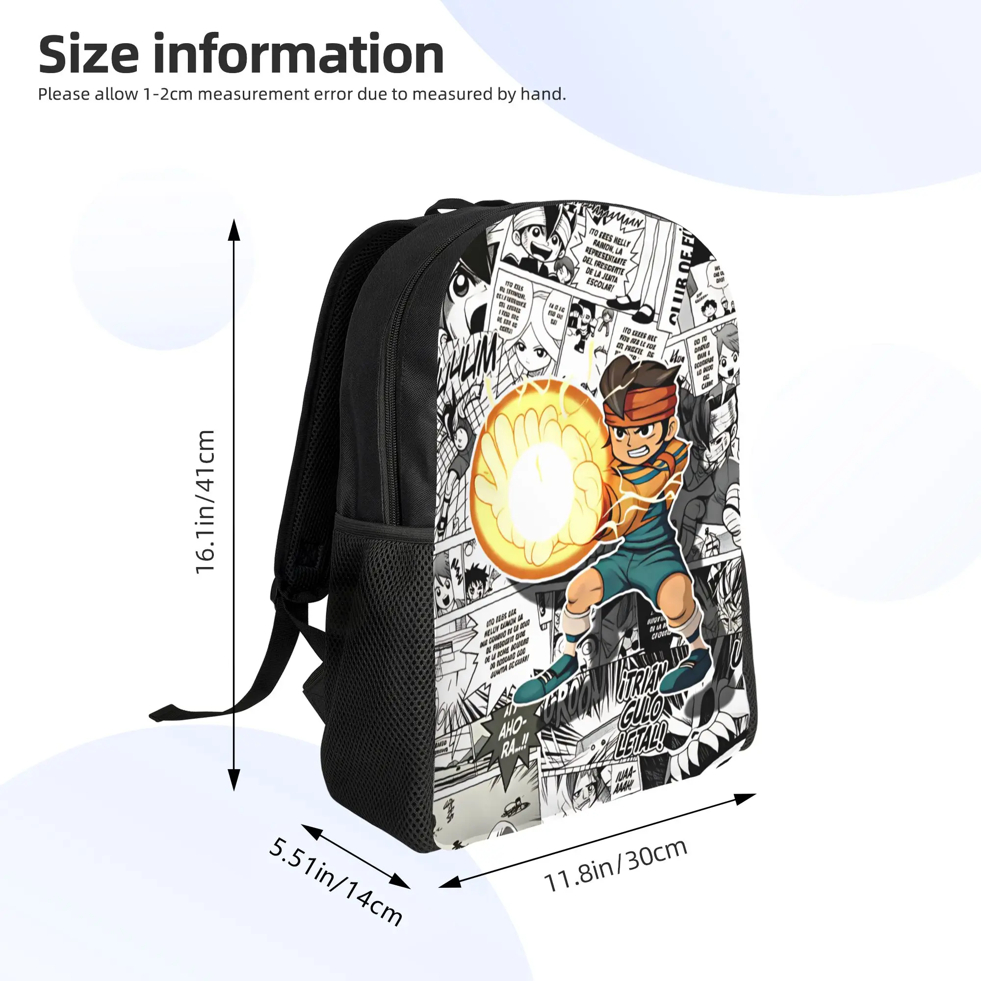 Inazuma Eleven Backpack Student Unisex  Lightweight Backpacks Polyester Fun School Bags Sport Custom Rucksack