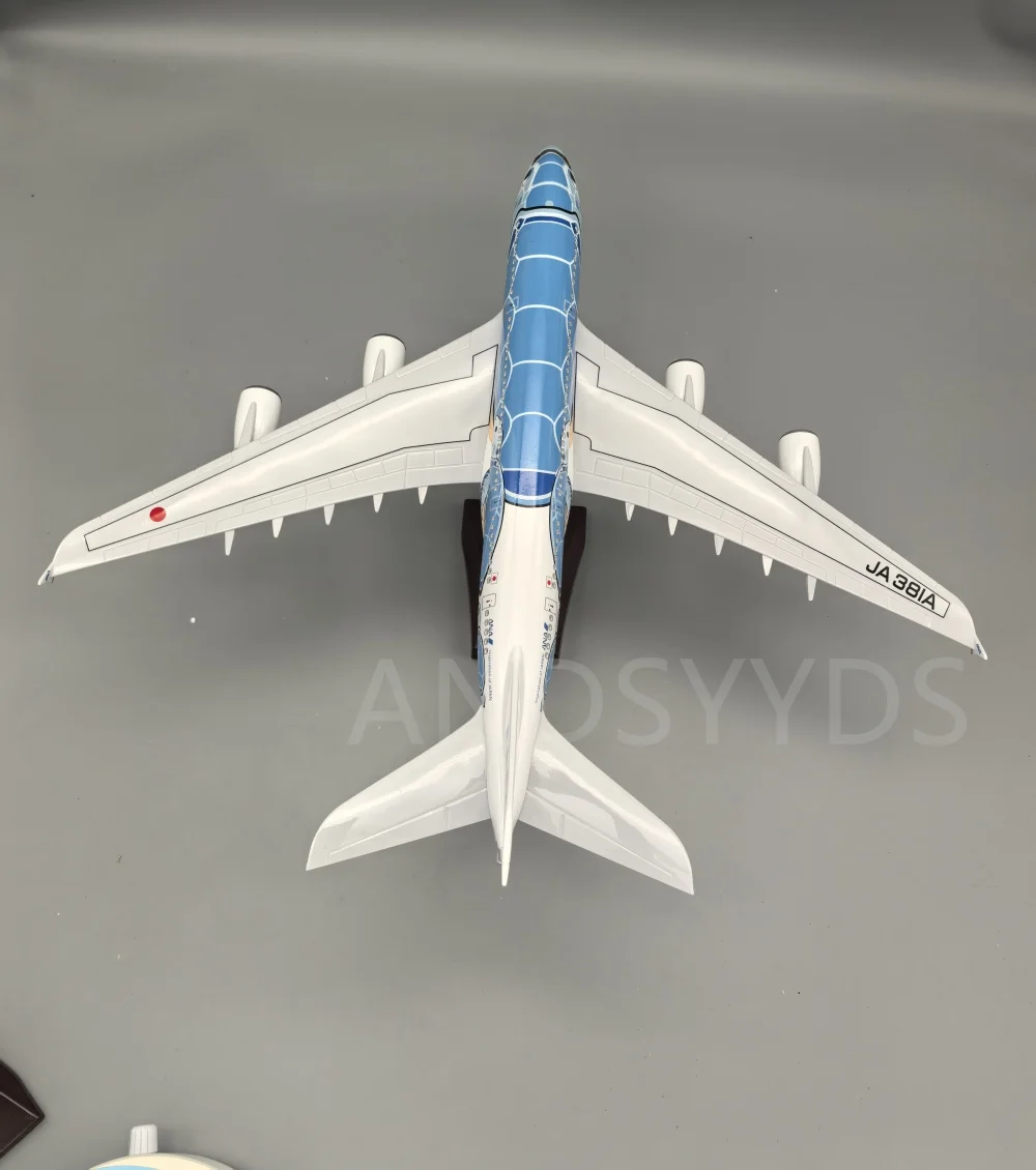 Air Japan ANA Airlines Airplane Model Cartoon Sea Turtle Airbus 380 A380 Airways  Diecast Resin 46CM Scale Souvenir Plane Toy W