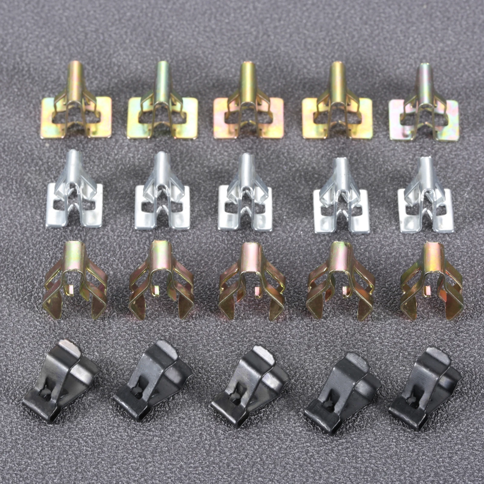 20 Pcs Metal Rivets Universal Car Dashboard CD Panel Snaps Clips Retainer 4 Sizes Universal CD Panel Snaps Clips Radios Buckle
