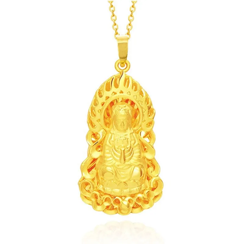 

Blessing Avalokitesvara Bodhisattva Pendant Men Jewelry Blessing Scripture Flame Maitreya Buddha Necklace Women Amulet