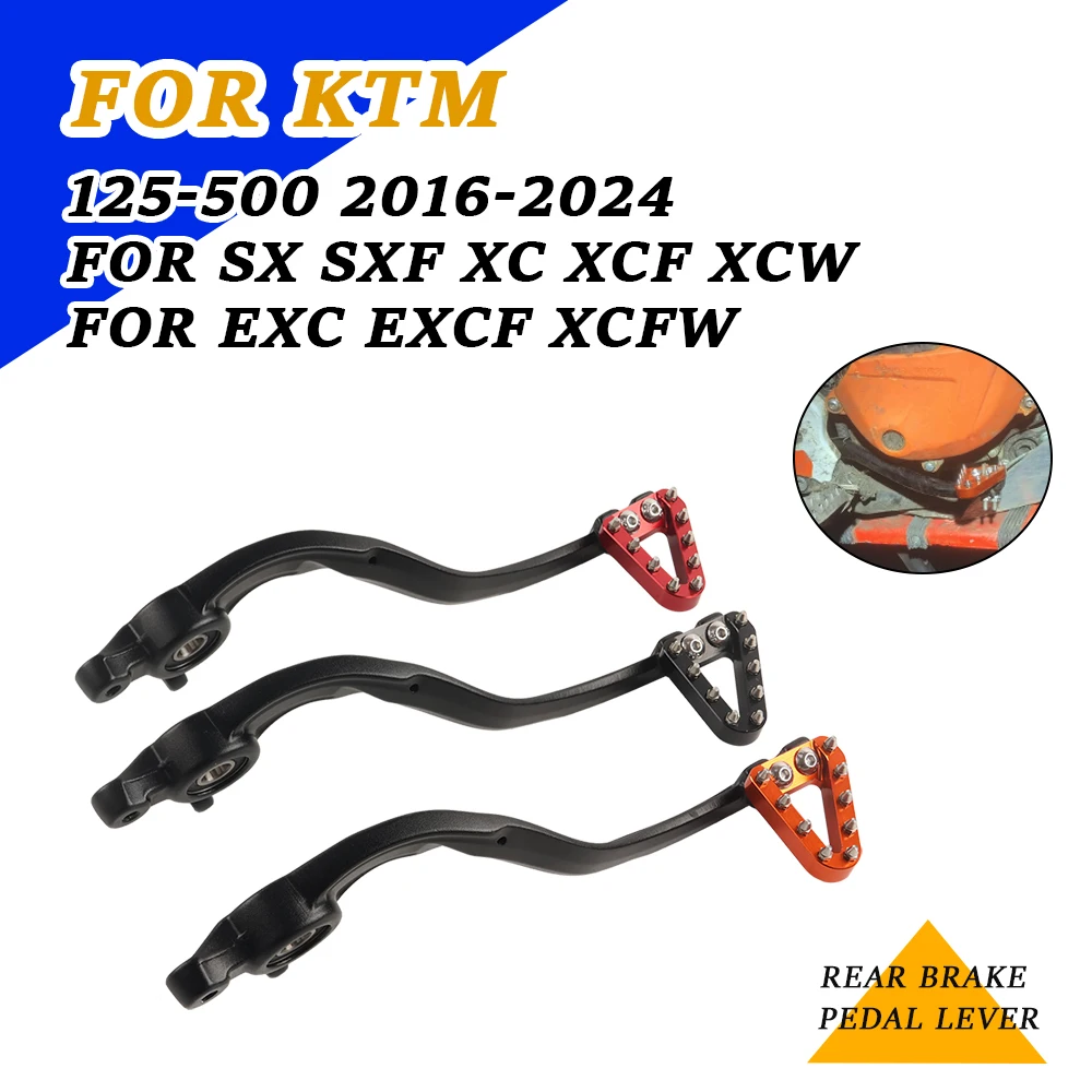 For KTM 250 300 EXC XC XCW XC-W Six Days XC-W TPI 125 350 450 500 2024 Forged Aluminum Rear Brake Pedal Lever Anti-slip Step Rod