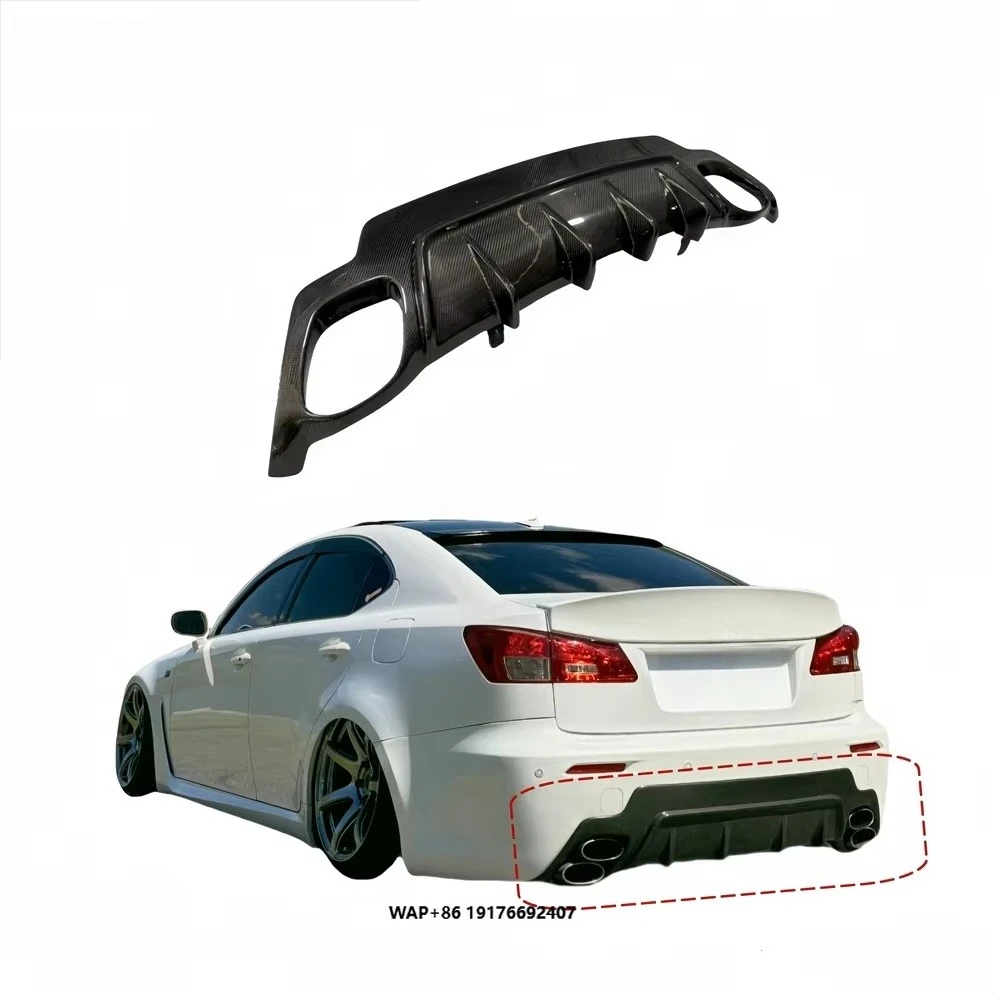 

2007-2014 for IS Fisf Upgrade TOMS Style Carbon Fiber Rear Spoiler Rear Lip Rear Diffuser Bumper Body Kit