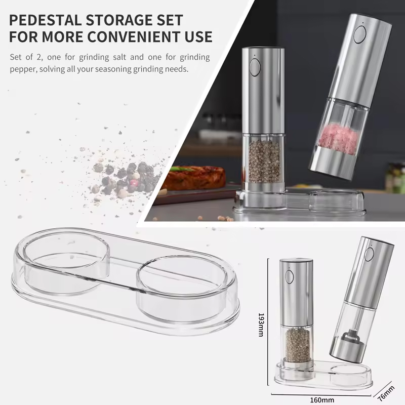  1/2pcs Automatic Pepper Grinder Salt And Pepper Grinder USB Rechargeable Adjustable Coarseness Spice Mill for Kitchen Tool 