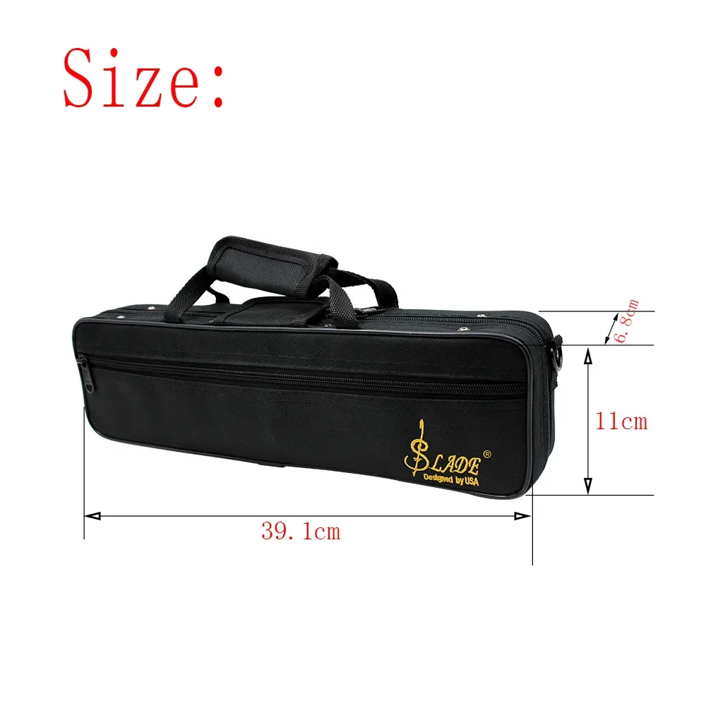 SLADE Portable Flute Bag Waterproof Oxford Cloth Flute Case Storage Box Handbag With Strap Musical Instrument Accessories