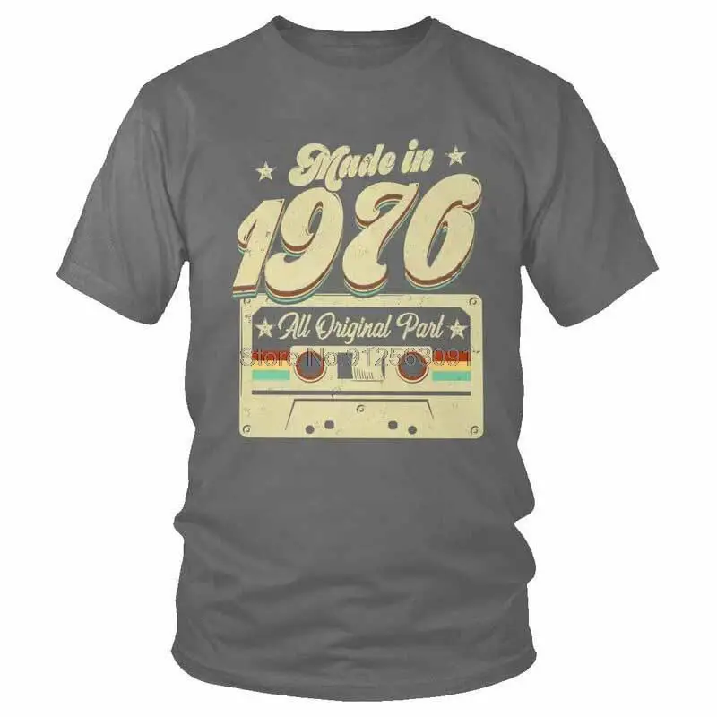 Made In 1970 T Shirts Men Short Sleeve Cotton T-shirt Vintage Original Parts Birthday Tee Fashion Tshirts Gift Oversized