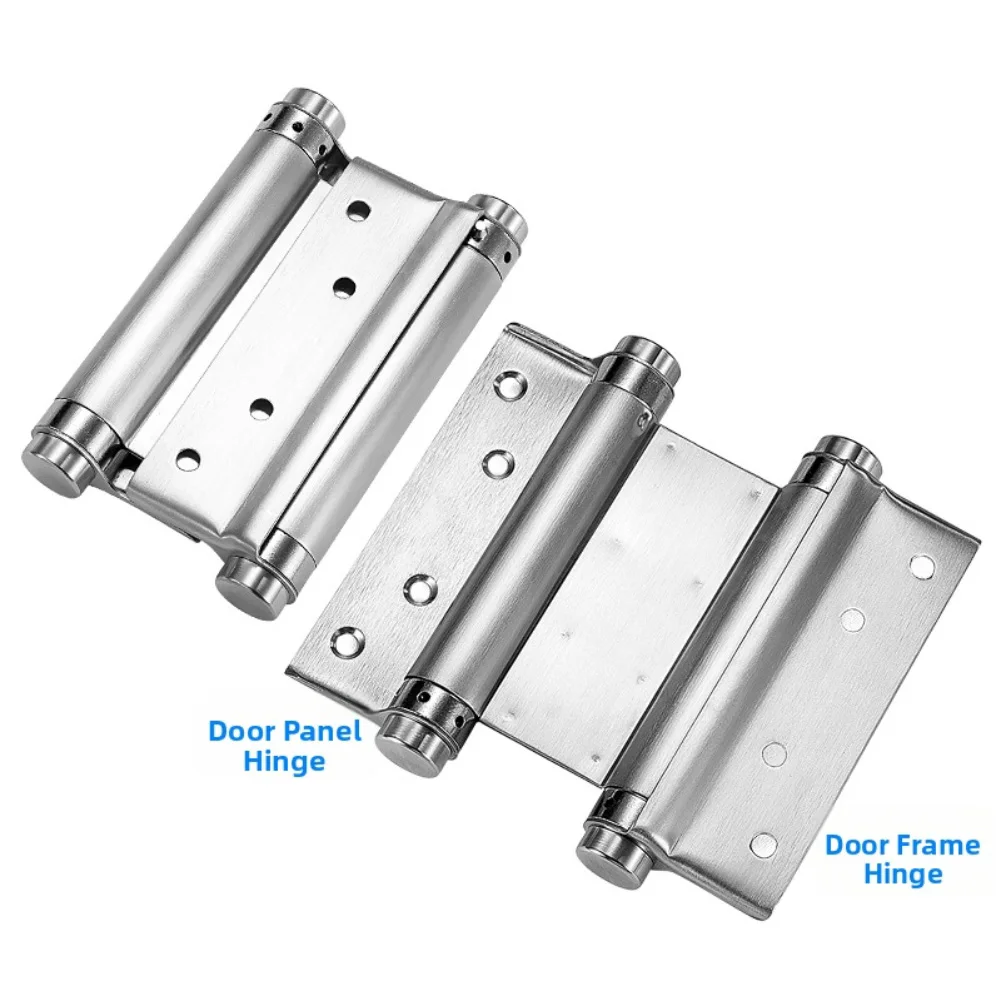 

1 шт., двусторонняя дверная петля, 3 дюйма/4 дюйма, двойная пружинная петля из нержавеющей стали, автоматическое закрытие мебельной дверной фурнитуры, обустройство дома