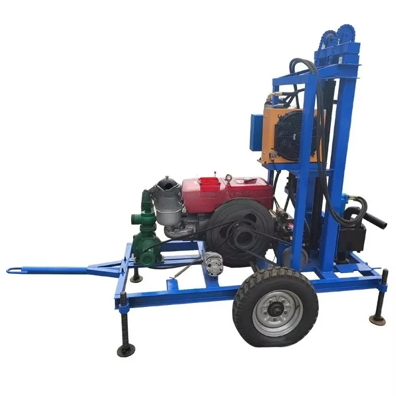 Multifunctional Household Drilling Machine for Sale Small  Groundwater Well Drilling Rig 120 Meters